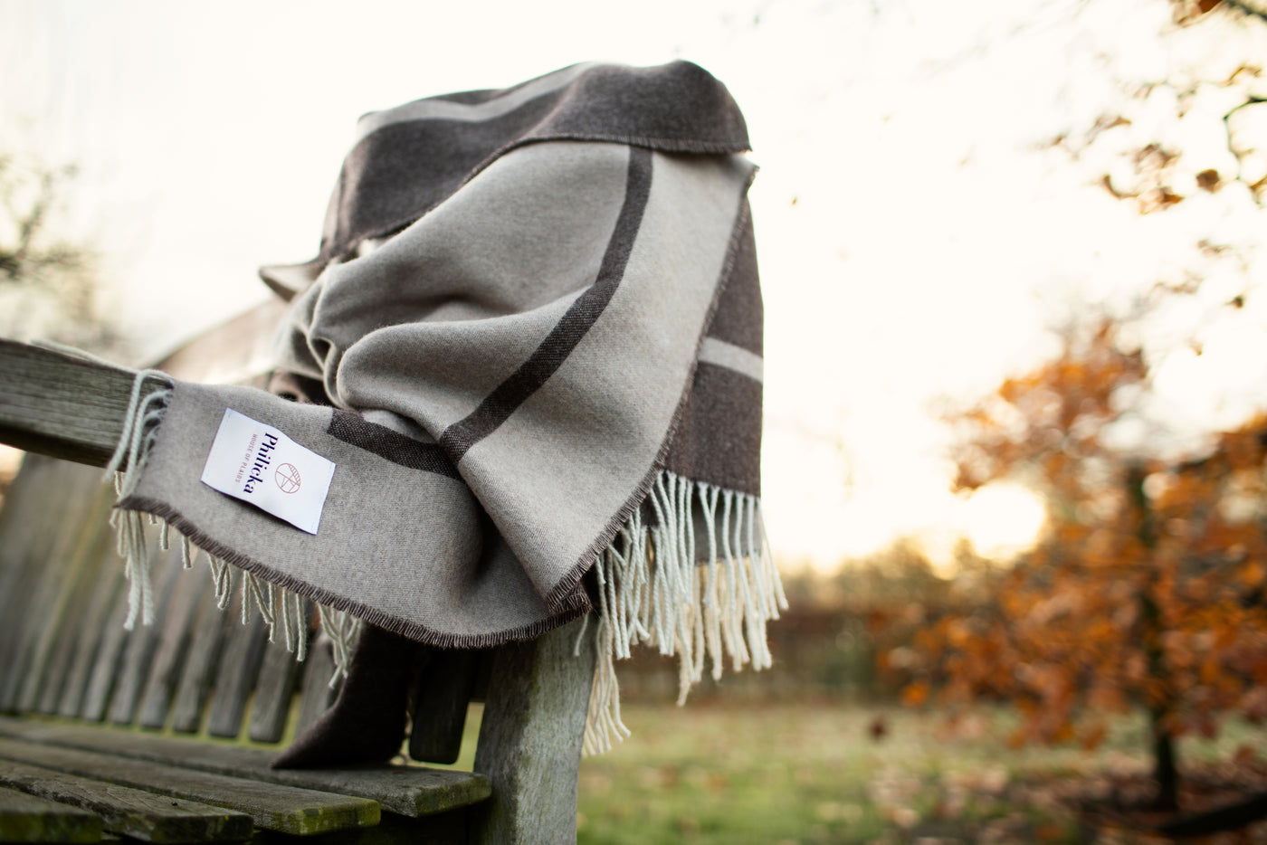 Philicka Shorea brown cashmere plaid soft and warm